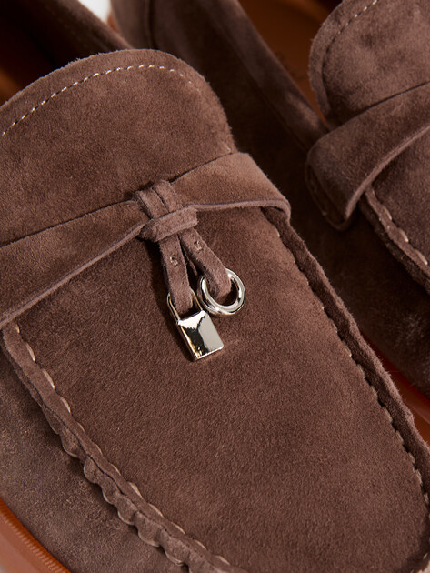 Женские лоферы MAISON DAVID, Артикул TM3587D-3, пыльно-коричневый | 4818053. Ракурс 3