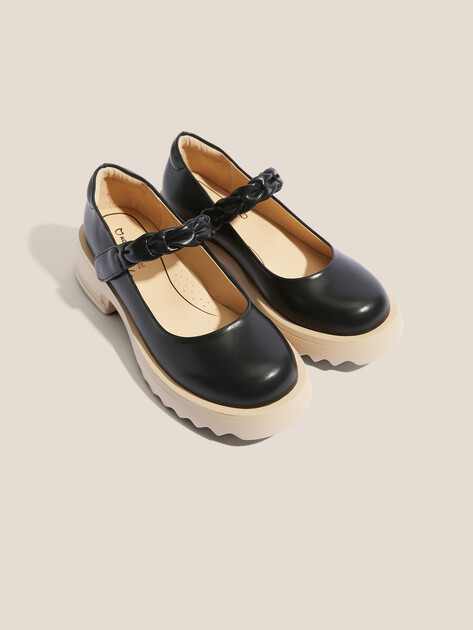Детские туфли мэри-джейн КОТОФЕЙ, Артикул 633059-21, черный | 4828922. Ракурс 5