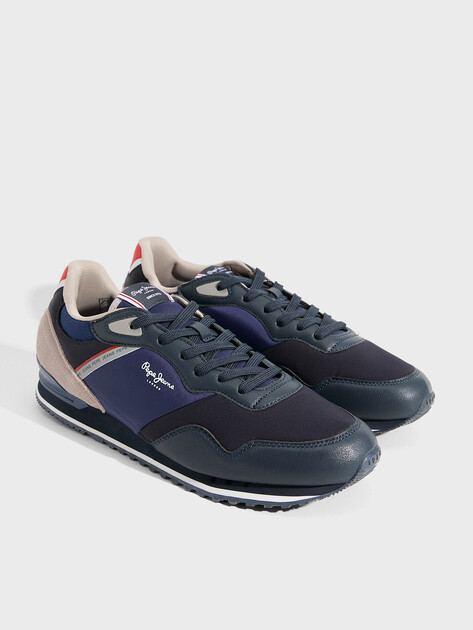 Мужские кроссовки PEPE JEANS LONDON CROSS M, Артикул PMS400013, темно-синий | 4839561. Ракурс 2