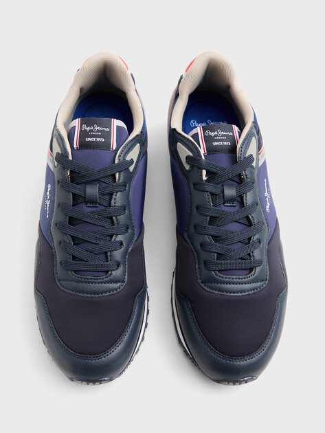 Мужские кроссовки PEPE JEANS LONDON CROSS M, Артикул PMS400013, темно-синий | 4839561. Ракурс 4