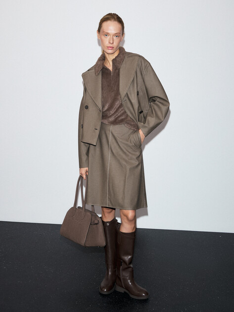 Юбка мини MAISON DAVID, Артикул NINA_DR, зеленовато-коричневый | 4840560. Ракурс 2 Юбка мини MAISON DAVID, Артикул NINA_DR, зеленовато-коричневый | 4840560. Ракурс 2