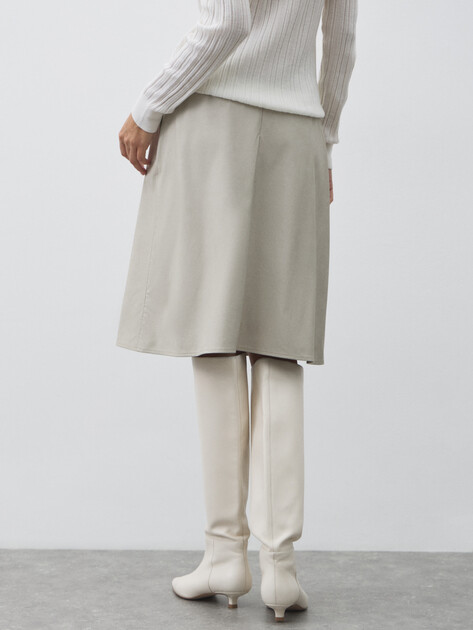 Юбка мини MAISON DAVID, Артикул NINA_DR, серо-бежевый | 4840603. Ракурс 4