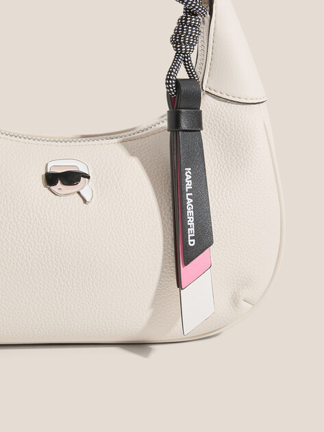 Женская сумка  KARL LAGERFELD ikon grainy round shoulderbag, Артикул A3W30107, белый | 4842976. Ракурс 2