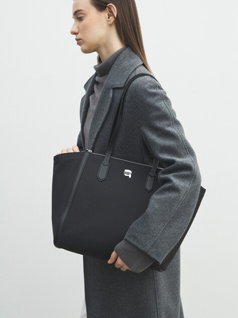 Женский тоут KARL LAGERFELD ikon nylon e/w tote, Артикул A3W30117, черный | 4843311. Ракурс 5