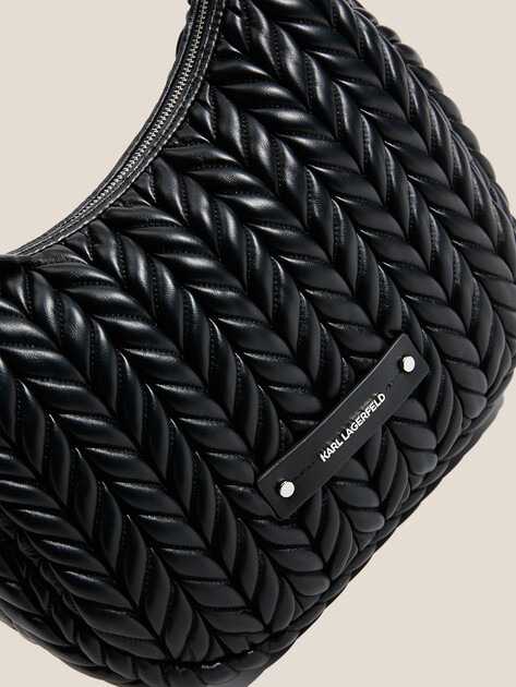 Женская сумка  KARL LAGERFELD k/weave hobo, Артикул A3W30147, черный | 4843567. Ракурс 2