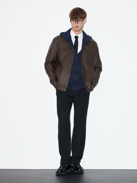 Мужская куртка-рубашка MAISON DAVID, Артикул PAUL_OU1DR, коричневый | 4848308. Ракурс 2