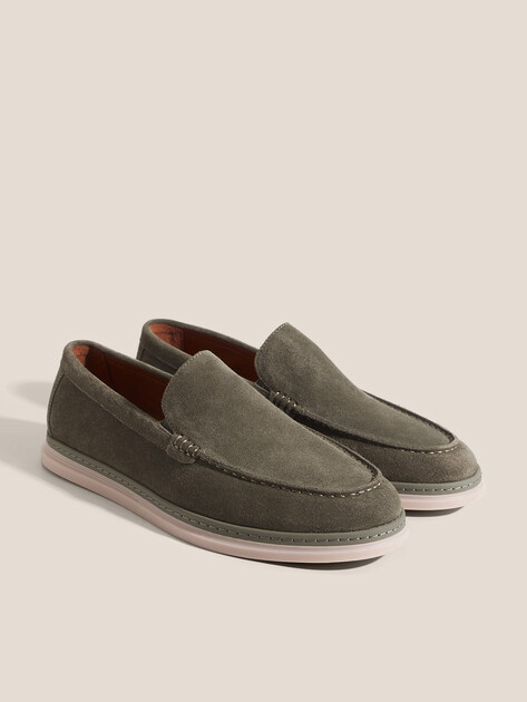 Мужские Лоферы Tendance LD02A-1 серо-зеленый