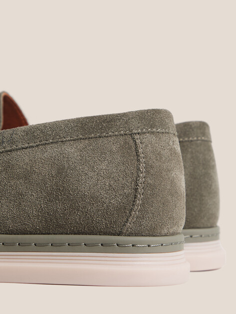 Мужские Лоферы Tendance LD02A-1 серо-зеленый