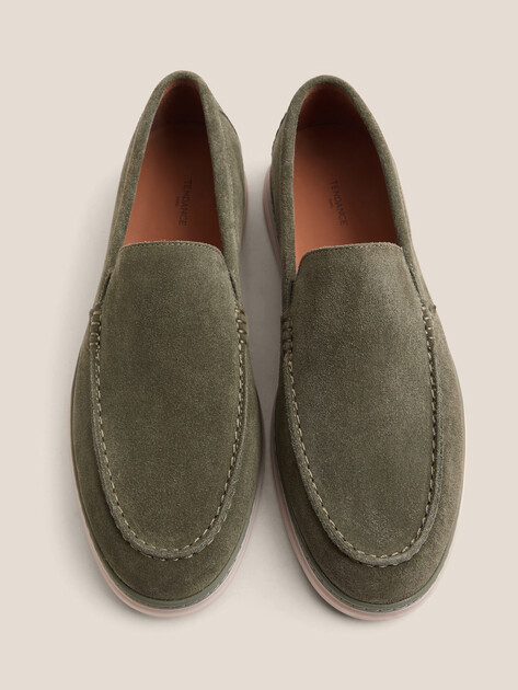 Мужские Лоферы Tendance LD02A-1 серо-зеленый