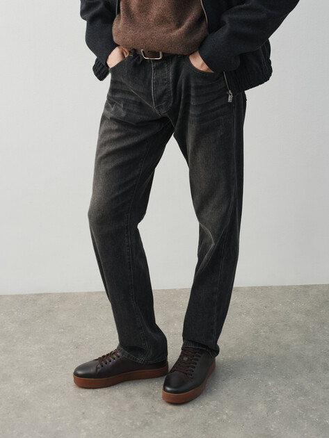 Мужские кеды MAISON DAVID, Артикул TM3079F-3, темно-коричневый | 4849295. Ракурс 6