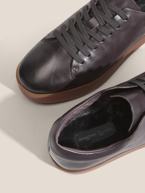 Мужские кеды MAISON DAVID, Артикул TM3079F-3, бордово-фиолетовый | 4849327. Ракурс 3
