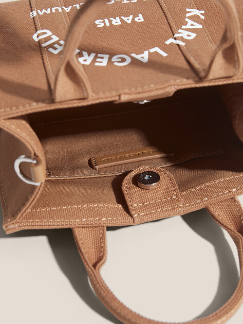 Женская сумка  KARL LAGERFELD k/rsg square mini e/w tote, Артикул A3W50118, светло-коричневый | 4849626. Ракурс 4