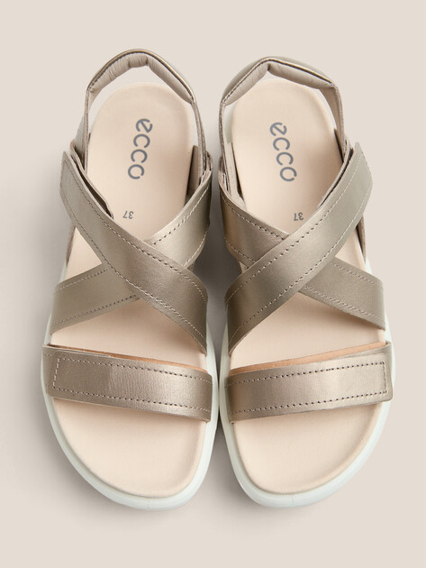 Женские сандалии ECCO Soft Sandal W, Артикул 238813, серебристо-золотой | 4852184. Ракурс 4