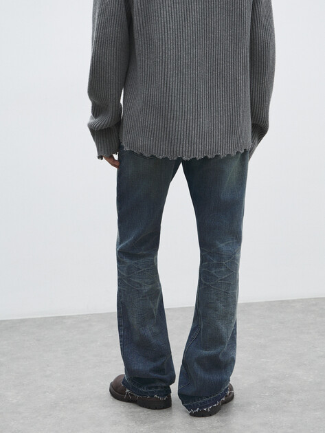 Мужские джинсы MM6 MAISON MARGIELA, Артикул SH2LA0020, серо-синий | 4853140. Ракурс 4