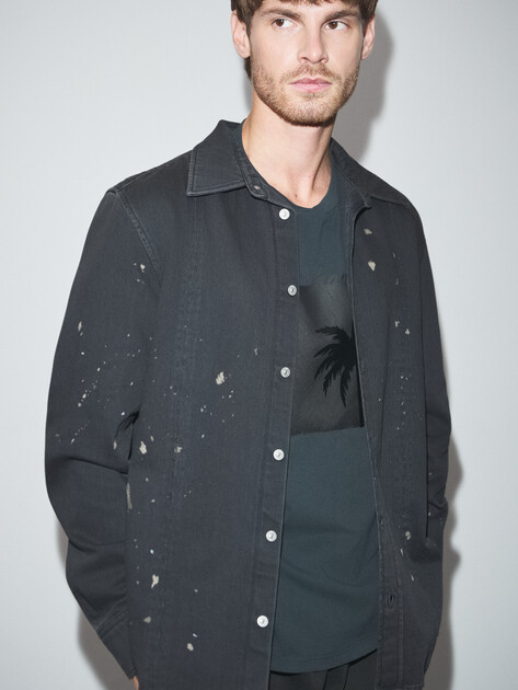 Мужская рубашка MM6 MAISON MARGIELA Long-sleeved Shirt, Артикул SH2DT0021, темно-серый | 4853148. Ракурс 5 Мужская рубашка MM6 MAISON MARGIELA Long-sleeved Shirt, Артикул SH2DT0021, темно-серый | 4853148. Ракурс 5