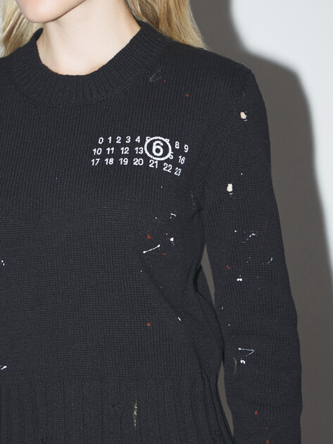 Женский джемпер MM6 MAISON MARGIELA, Артикул S62HL0034, черный | 4853968. Ракурс 3 Женский джемпер MM6 MAISON MARGIELA, Артикул S62HL0034, черный | 4853968. Ракурс 3