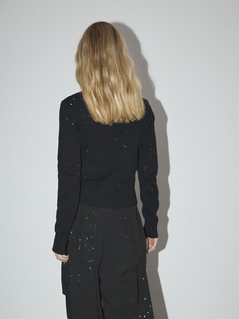 Женский джемпер MM6 MAISON MARGIELA, Артикул S62HL0034, черный | 4853968. Ракурс 4 Женский джемпер MM6 MAISON MARGIELA, Артикул S62HL0034, черный | 4853968. Ракурс 4