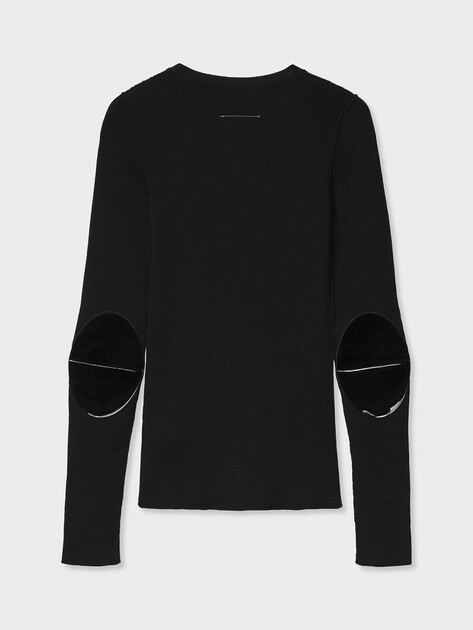 Женский кардиган MM6 MAISON MARGIELA Cardigan, Артикул S62HP0029, черный | 4854085. Ракурс 6