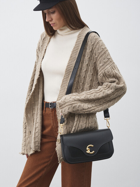 Женская сумка  COCCINELLE HANDBAG CALF SMOOTH LEATHER, Артикул E1 SSK 12 03 01, черный | 4854341. Ракурс 5