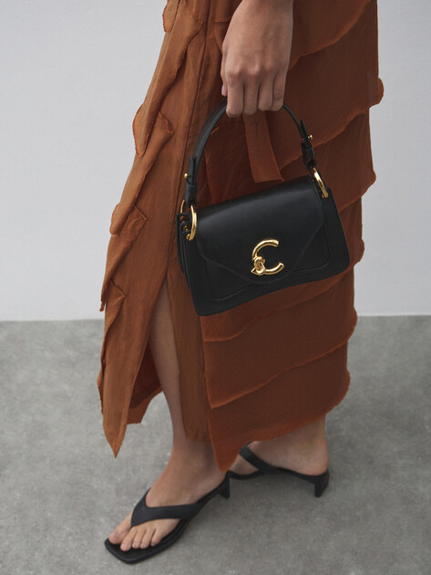 Женская сумка  COCCINELLE HANDBAG CALF SMOOTH LEATHER, Артикул E1 SSK 18 04 01, черный | 4854355. Ракурс 5