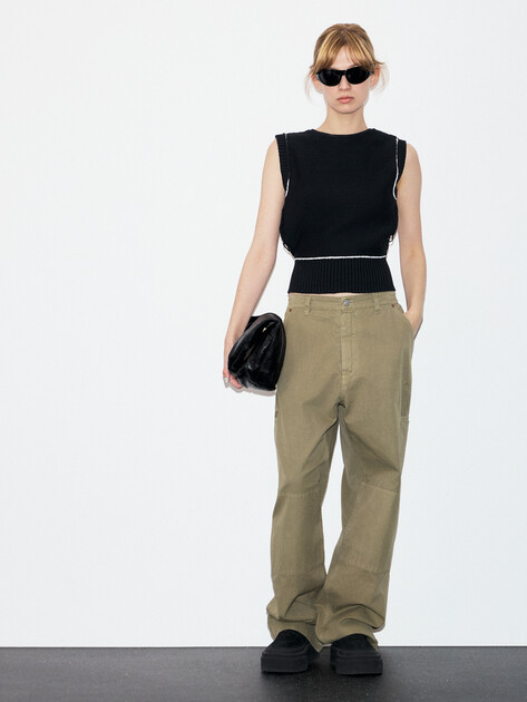 Женский жилет MM6 MAISON MARGIELA TOP, Артикул S52NC0343, черный | 4854371. Ракурс 5