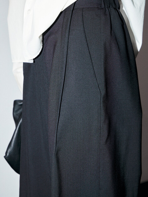 Женские широкие брюки MM6 MAISON MARGIELA, Артикул S52KA0517, черный | 4854393. Ракурс 3 Женские широкие брюки MM6 MAISON MARGIELA, Артикул S52KA0517, черный | 4854393. Ракурс 3