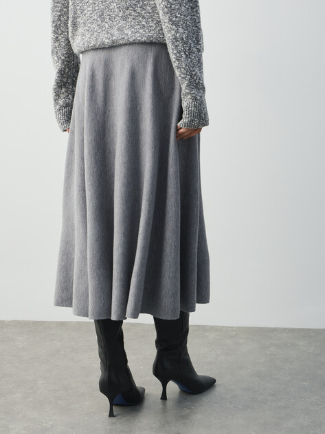 Юбка  миди MAISON DAVID, Артикул ML-TX136006, серый | 4854765. Ракурс 4