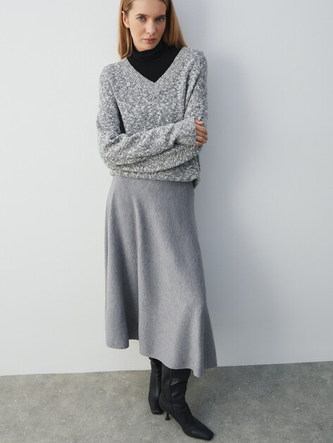 Юбка  миди MAISON DAVID, Артикул ML-TX136006, серый | 4854765. Ракурс 5