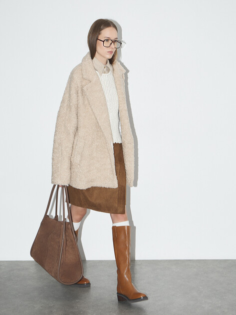 Женское полупальто MAISON DAVID, Артикул LOURDES_ALPACO, светло-бежевый | 4855461. Ракурс 2 Женское полупальто MAISON DAVID, Артикул LOURDES_ALPACO, светло-бежевый | 4855461. Ракурс 2