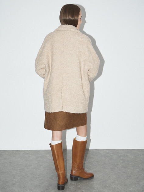 Женское полупальто MAISON DAVID, Артикул LOURDES_ALPACO, светло-бежевый | 4855461. Ракурс 4 Женское полупальто MAISON DAVID, Артикул LOURDES_ALPACO, светло-бежевый | 4855461. Ракурс 4