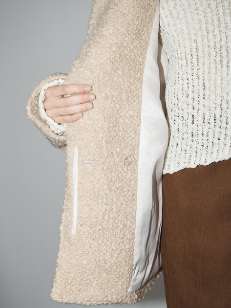 Женское полупальто MAISON DAVID, Артикул LOURDES_ALPACO, светло-бежевый | 4855461. Ракурс 6 Женское полупальто MAISON DAVID, Артикул LOURDES_ALPACO, светло-бежевый | 4855461. Ракурс 6