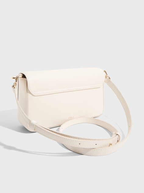 Женская сумка через плечо кросс-боди FURLA, Артикул FURLA IRIDE S CROSSBODY, молочно-бежевый | 4856245. Ракурс 3