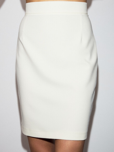 Юбка мини LUMIQUE, Артикул l0046, молочно-бежевый | 4863837. Ракурс 3