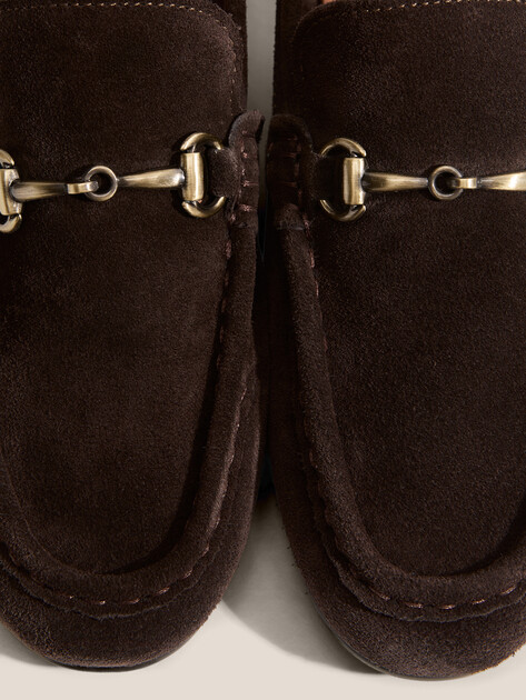 Женские лоферы MAISON DAVID, Артикул TM3707D-2, темно-коричневый | 4865975. Ракурс 3