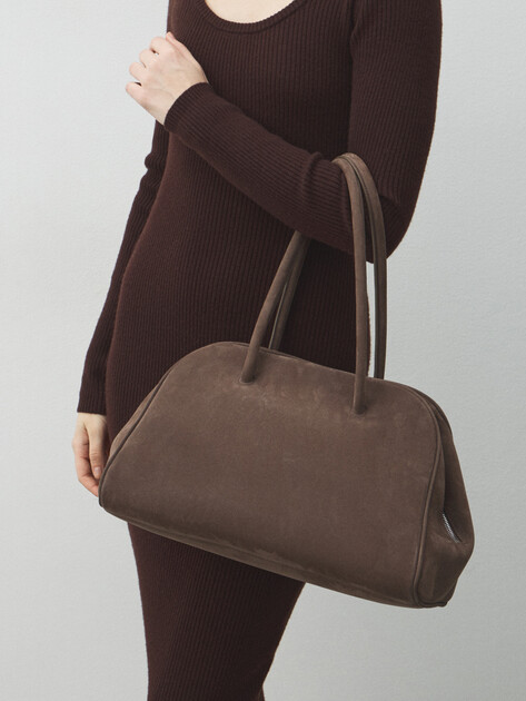 Женский тоут MAISON DAVID, Артикул JEANNE, пыльно-коричневый | 4866860. Ракурс 5