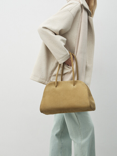 Женский тоут MAISON DAVID, Артикул JEANNE, зеленовато-бежевый | 4866878. Ракурс 5