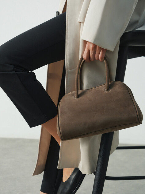 Женский тоут MAISON DAVID, Артикул JEANNE MINI, серовато-коричневый | 4866901. Ракурс 5