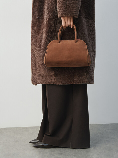 Женский тоут MAISON DAVID, Артикул JEANNE MINI, бежево-коричневый | 4866913. Ракурс 5