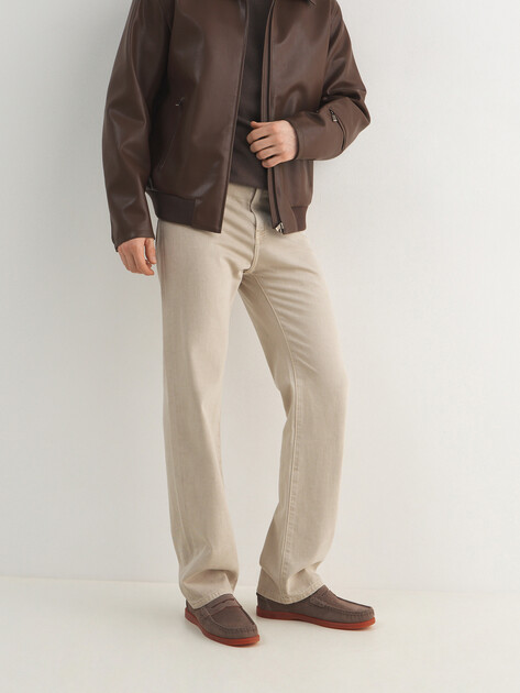 Мужские Лоферы Maison david TM3648F-2 коричневато-серый