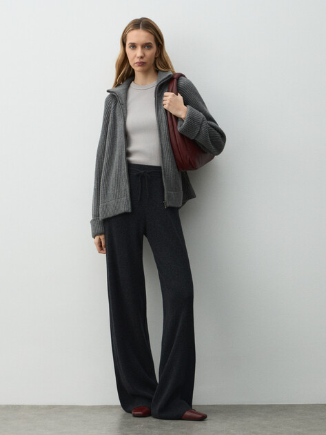 Женские широкие брюки  MAISON DAVID, Артикул ML-KN125001, темно-серый | 4871889. Ракурс 2