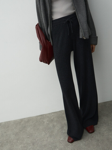 Женские широкие брюки  MAISON DAVID, Артикул ML-KN125001, темно-серый | 4871889. Ракурс 5