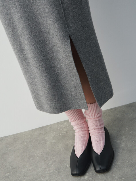 Юбка миди MAISON DAVID, Артикул ML-KN125002, серый | 4871946. Ракурс 3 Юбка миди MAISON DAVID, Артикул ML-KN125002, серый | 4871946. Ракурс 3