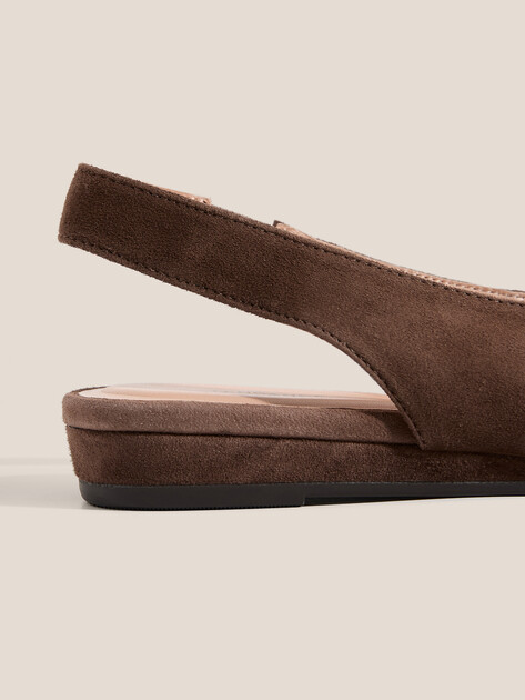 Балетки с открытой пяткой (слинг-бэк) TENDANCE, Артикул GL313-01, темно-коричневый | 4872918. Ракурс 3