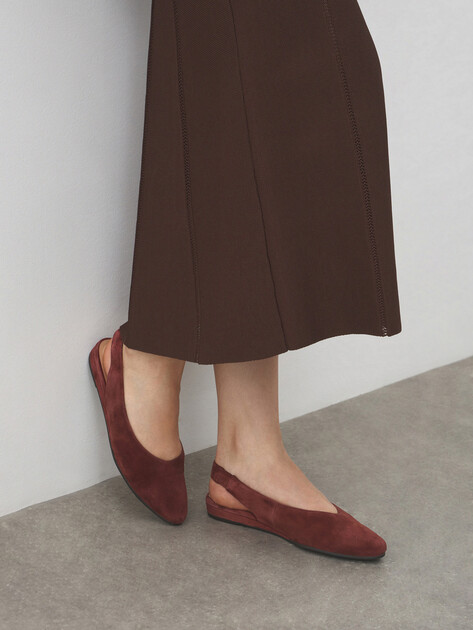 Балетки с открытой пяткой (слинг-бэк) TENDANCE, Артикул GL313-01, бордовый | 4872925. Ракурс 7