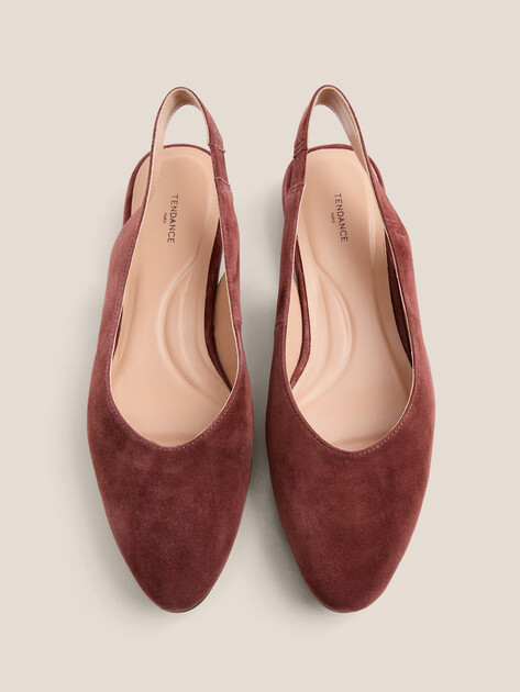 Балетки с открытой пяткой (слинг-бэк) TENDANCE, Артикул GL313-01, бордовый | 4872925. Ракурс 4