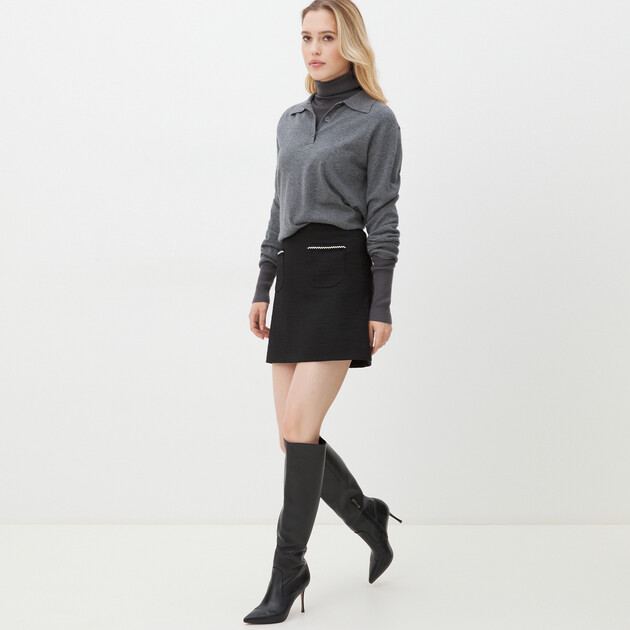Юбка мини LUMIQUE, Артикул I0026, черный | 4874728. Ракурс 6