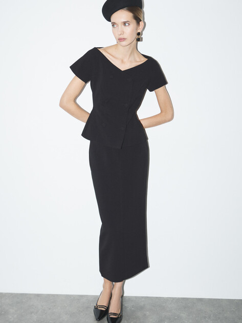 Юбка  миди LUMIQUE, Артикул I0032, черный | 4874767. Ракурс 5