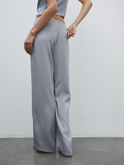 Женские прямые брюки  LUMIQUE, Артикул YYHZS02, голубовато-серый | 4874787. Ракурс 4