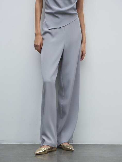 Женские прямые брюки  LUMIQUE, Артикул YYHZS02, голубовато-серый | 4874787. Ракурс 6