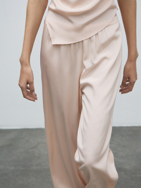 Женские прямые брюки  LUMIQUE, Артикул YYHZS02, персиковый | 4874796. Ракурс 3